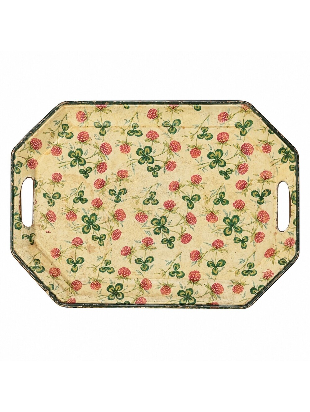 1950s ISCO Japan Hand Painted Strawberry Cottagecore Papier Mache Tray